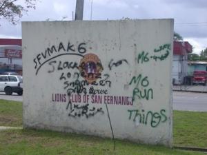 Wall with graffiti